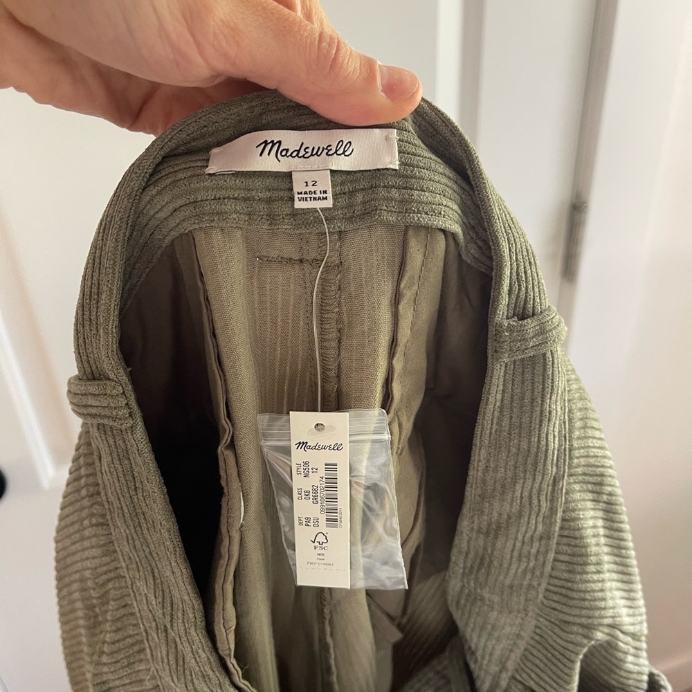 Madewell Corduroy Taper High Rise Pants Distant Surplus - 12 - Picture 8 of 9